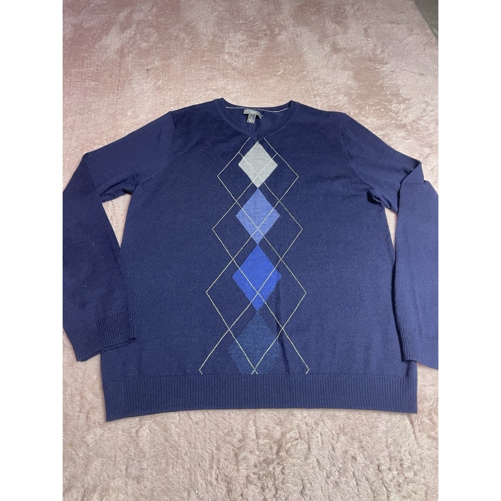 Apt 9 Men's M Thin‎ Lightweight Blue Long-Sleeve Sweater Bin 11